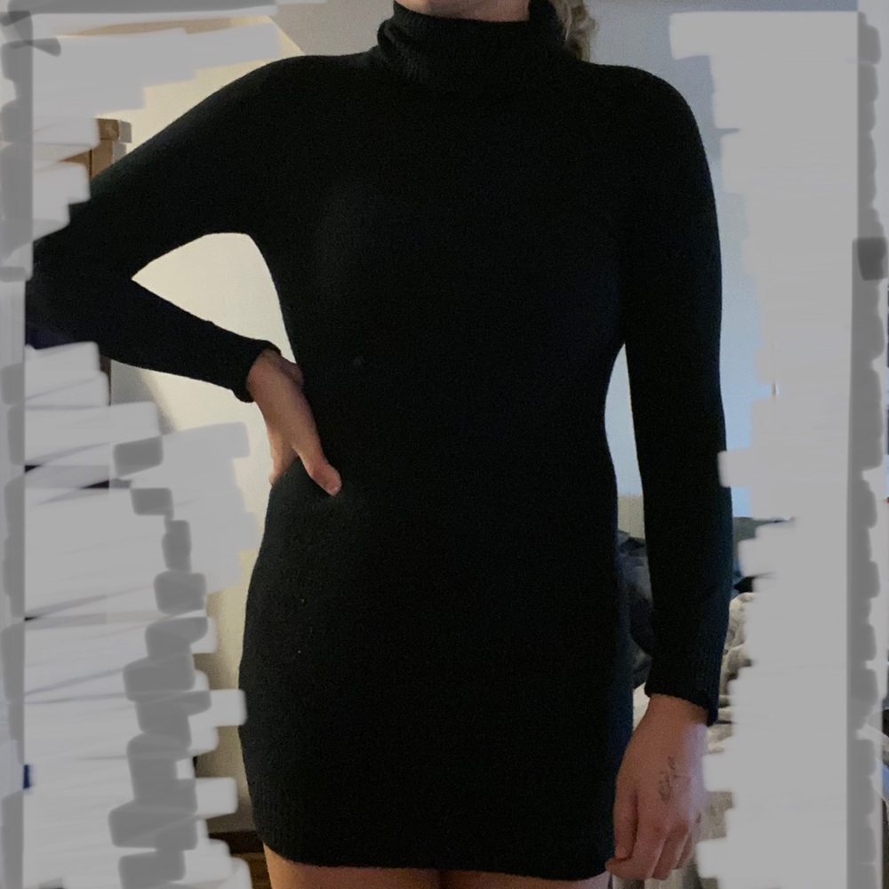 Black High Neck Dress